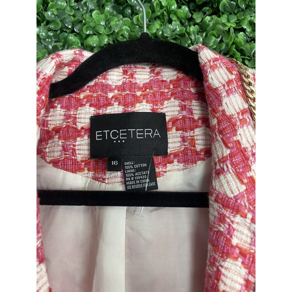 Etcetera Pink and White Tweed Jacket & Skirt Set - Picture 16 of 16